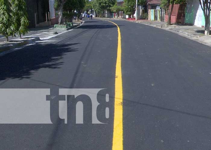 Foto: Calles mejoradas en Ciudad Jardín, Managua / TN8