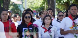 Foto: Ofrenda floral de la Juventud Sandinista al General Sandino / TN8