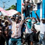 Foto: Haitianos protestan pese a la situación crítica /cortesía