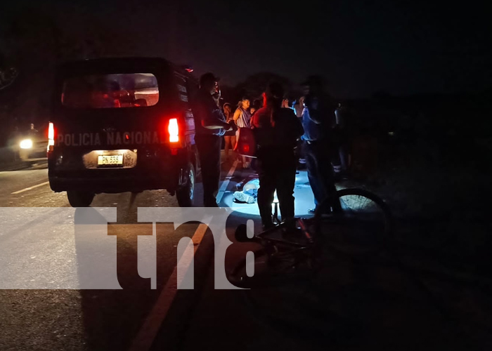 Foto: Ciclista muere en accidente de tránsito en carretera a Nindirí en la cruz negra/TN8