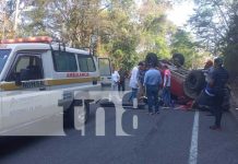 Dos camionetas se vuelcan el mismo día y en distintas horas en Jinotega
