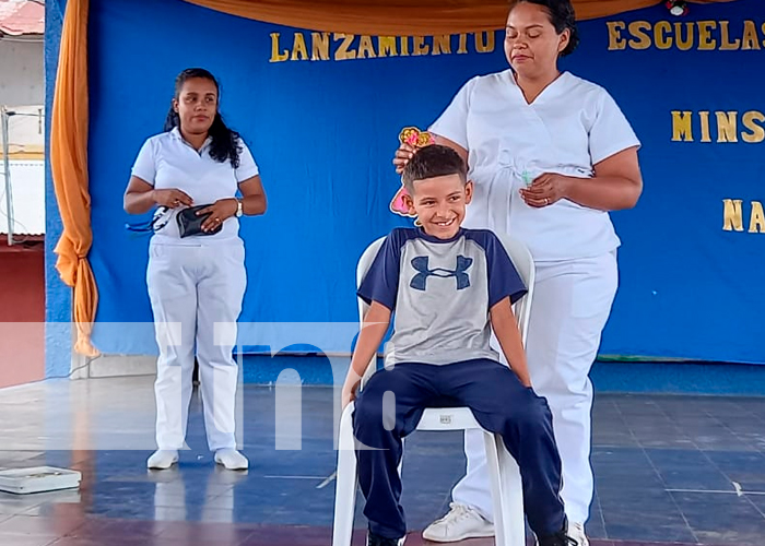 Foto: Niños de Nandaime inspirando salud /cortesía 