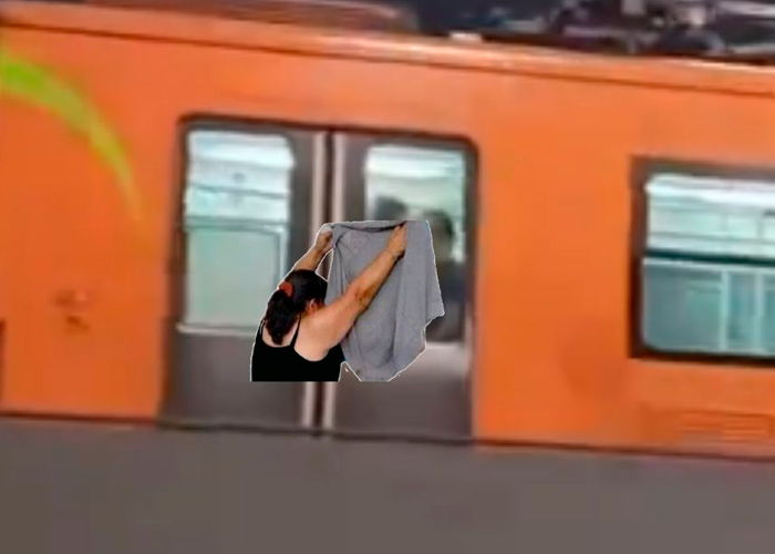 Pareja protagoniza escena íntima en vagón del Metro