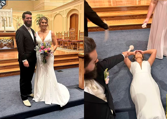 Novia se desmaya en su boda tras decir "sí acepto"