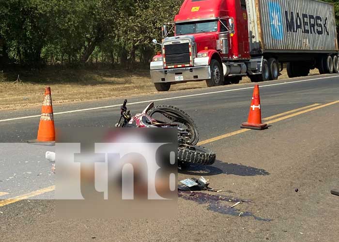 Foto: Mortal accidente en carretera Chinandega-Corinto / TN8
