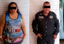 Policía de México en una situación comprometedora