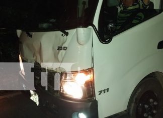 Accidente de tránsito en Nueva Segovia deja a un camión con daños