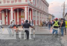 Foto: Avanza la modernización de calles históricas en Granada con concreto hidráulico/TN8