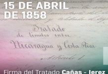 166 aniversario de la firma del Tratado de Límites Cañas Jerez, entre las Repúblicas de Nicaragua y Costa Rica