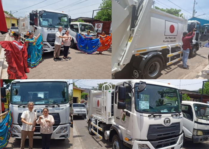 Japón realiza una donación de un camión de basura al Pueblo Nuevo en Estelí