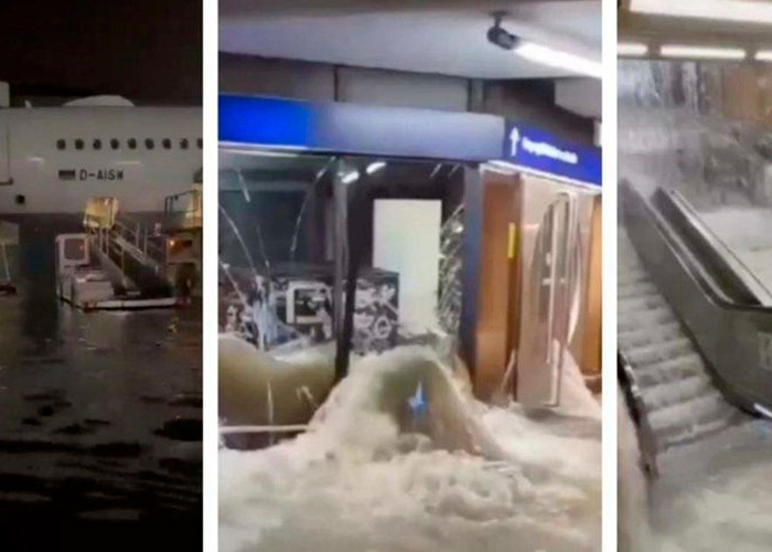 Foto: Impactantes imágenes en aeropuerto de Dubai /cortesía 