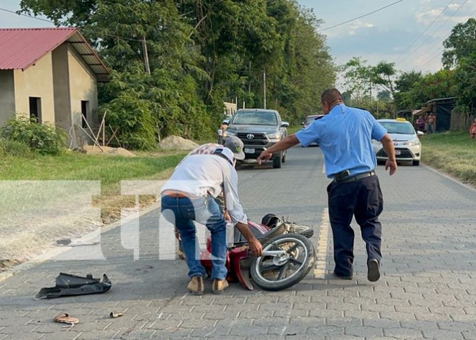 Foto: Fuerte choque de motocicletas deja a una persona lesionada en Jalapa, Nueva Segovia/TN8