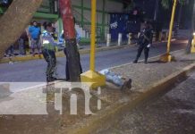 Foto: Muerte de motorizado en una calle de Matagalpa / TN8