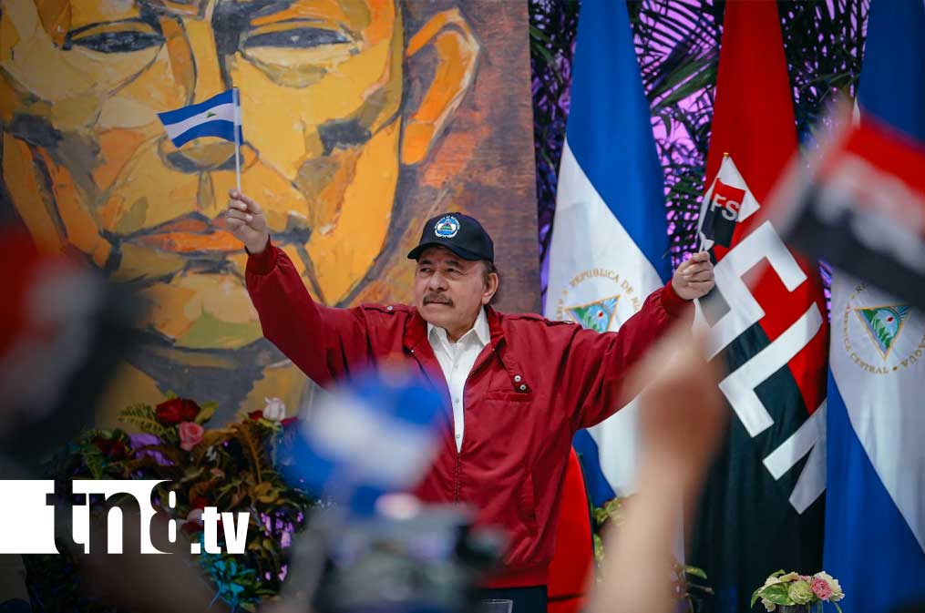 Foto: Homenaje al Comandante Tomás Borge, presidido por el Comandante Daniel Ortega y la Vicepresidenta Rosario Murillo / TN8