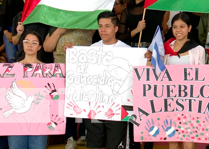 Foto: UNAN Managua condenan los ataques a Palestina /cortesía 