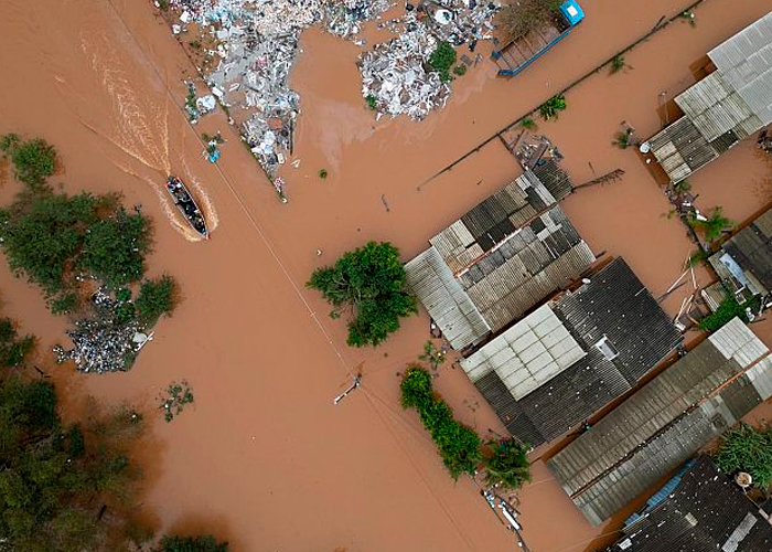 Foto: Fuertes inundaciones en Brasil /cortesía 