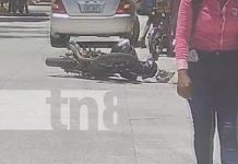 Foto: Accidente vial en Rivas deja a joven motociclista herida de gravedad/TN8
