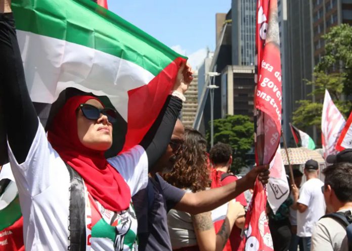 Las protestas de apoyo a Palestina se extienden a Brasil