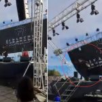Jean Paul Olhaberry: Mago casi es aplastado por pantalla gigante (Video)