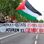 Foto: Universitarios de España claman por Gaza /cortesía