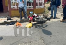 Foto: Acompañante de motocicleta lesionada al ser arrollados por una camioneta en Juigalpa/TN8
