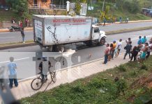 Foto: Terrible escena: Hombre muere arrollado por un camión en la entrada a Diriomo / TN8