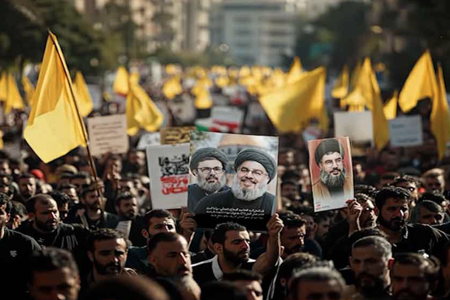 Foto: Multitudinaria despedida a líderes en Beirut, Líbano/Cortesía