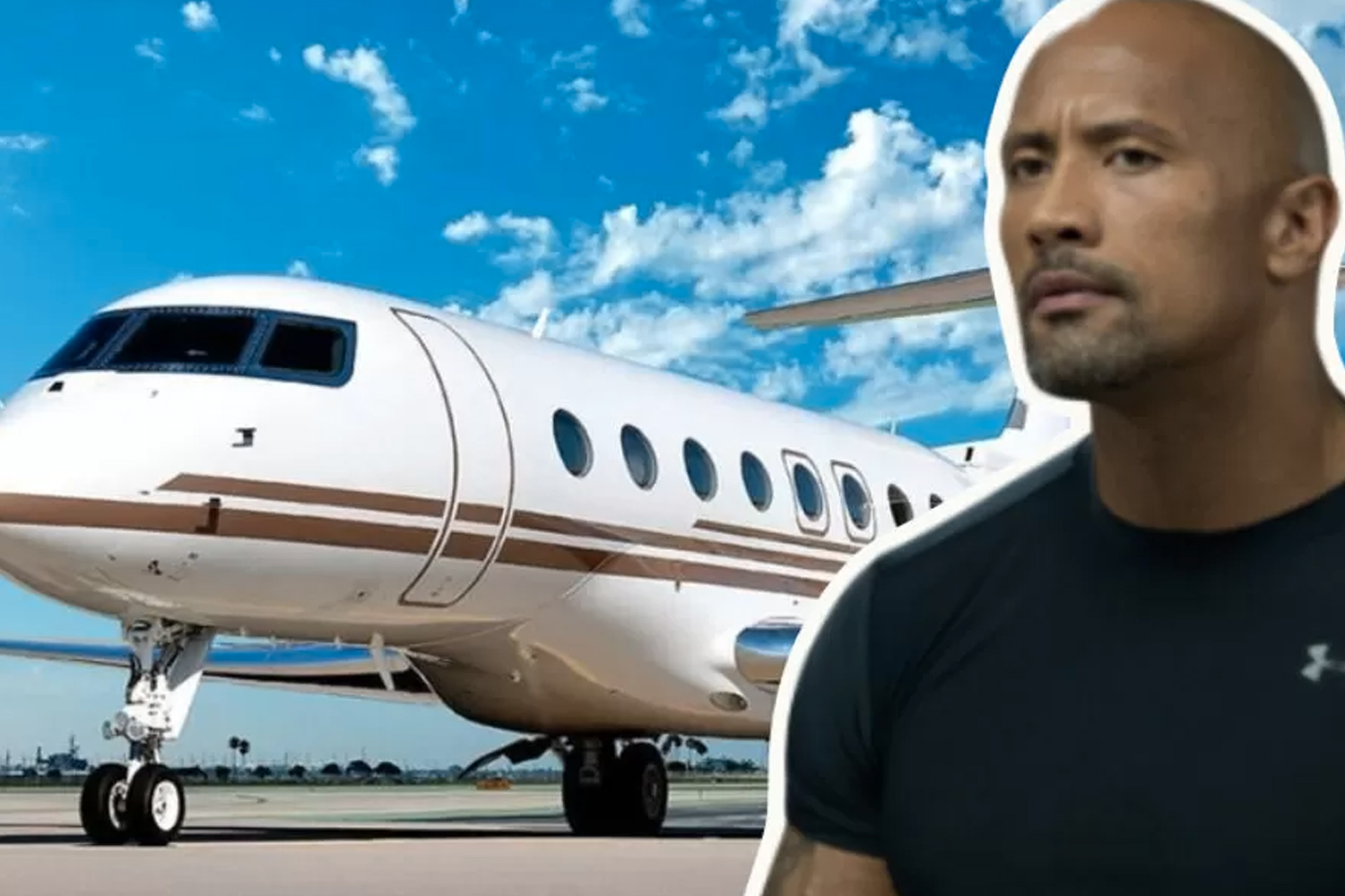 Foto: Dwayne Johnson aterriza de emergencia/Cortesía