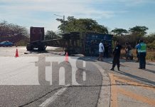Foto: Accidente de tránsito en la Rotonda de Paz Centro, León/TN8