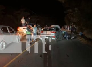 Foto: Triple colisión en la carretera Matagalpa - Jinotega deja un fallecido y un lesionado/TN8