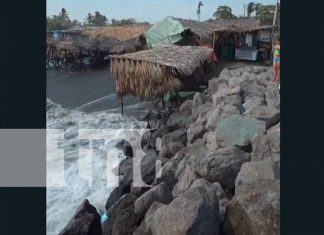 Foto: Varios ranchos con afectaciones por fuerte oleaje en playa de Paso Caballo, Corinto/TN8