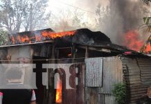 Foto: Incendio en una vivienda de Boaco / TN8